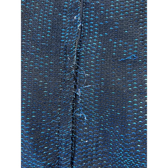 80’s Metallic Blue Threaded Sheath Dress - Picture 9 of 11